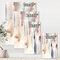 Pastel Abstract with Dark Blue Pink & Gray Spots  Wall Art