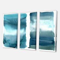 Toile imprimée « Ocean Blue Aquatic Abstract Impression I
