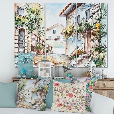 Toile imprimée « Colorful Autumn Trees by The Lake »