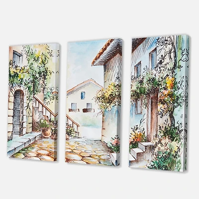 Toile imprimée « Colorful Autumn Trees by The Lake »