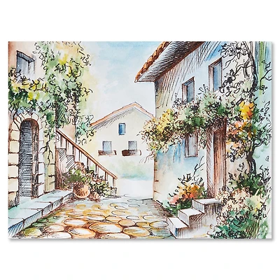 Toile imprimée « Colorful Autumn Trees by The Lake »