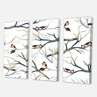 Little Birds on The Tree Branches I  Wall Art