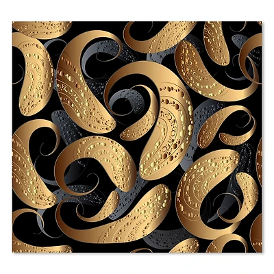 Modern Abstract Paisley Canvas Wall Art Print