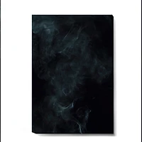 White Smoke on Black  Canvas Wall Art Print