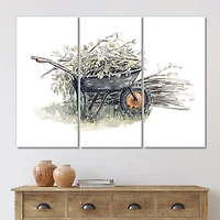 Toile imprimée « Old Garden Trolley Full of Cut Branches