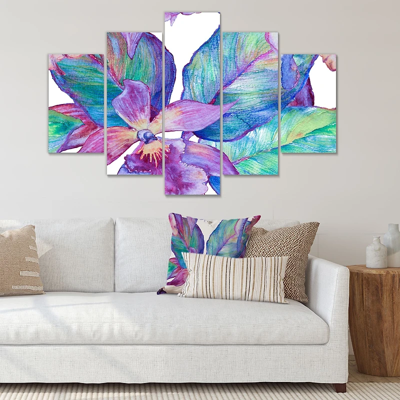 Orchid Seamless Pattern Canvas Wall Art Print
