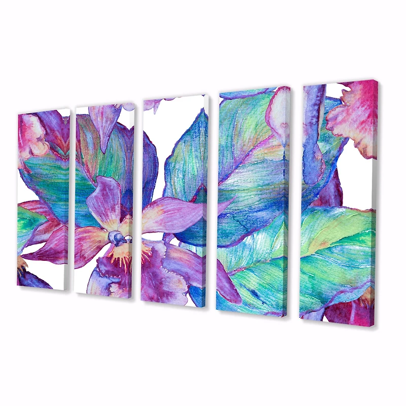 Orchid Seamless Pattern Canvas Wall Art Print