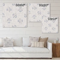 Watercolor Farmhouse Flower Motif Background XI Canvas Wall Art Print