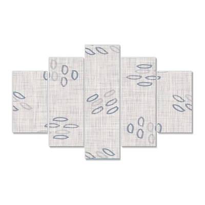 Watercolor Farmhouse Flower Motif Background XI Canvas Wall Art Print