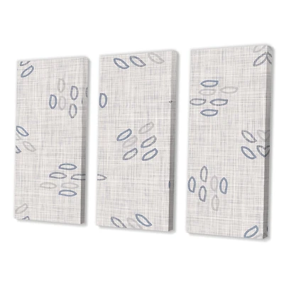 Watercolor Farmhouse Flower Motif Background XI Canvas Wall Art Print