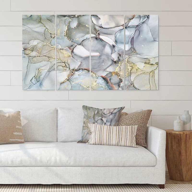 Panneaux de toile imprimée « Grey Tender and Dreamy Wallpaper VII »