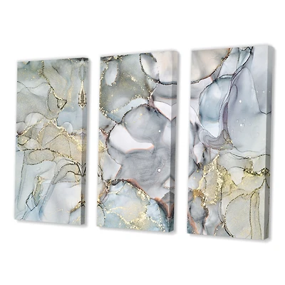 Toile imprimée « Grey Tender and Dreamy Wallpaper VII » rectangulaire