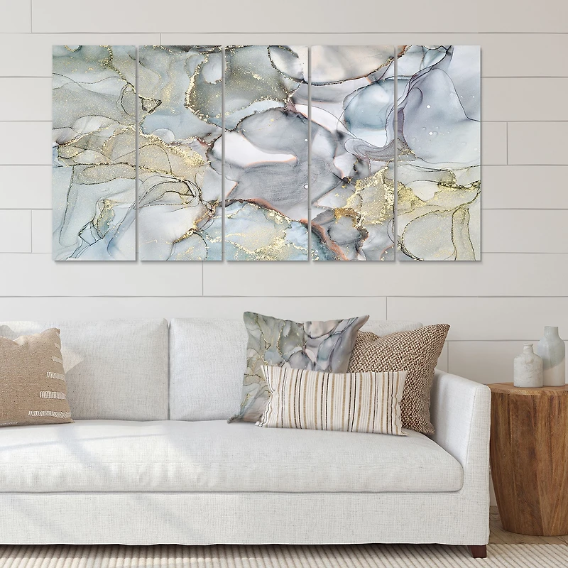 Panneaux de toile imprimée « Grey Tender and Dreamy Wallpaper VII »