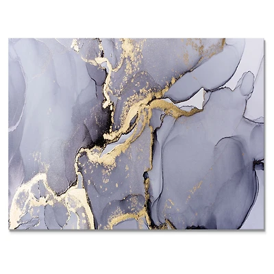 Toile imprimée « Closeup of Black and Golden Abstract Marble Texture »