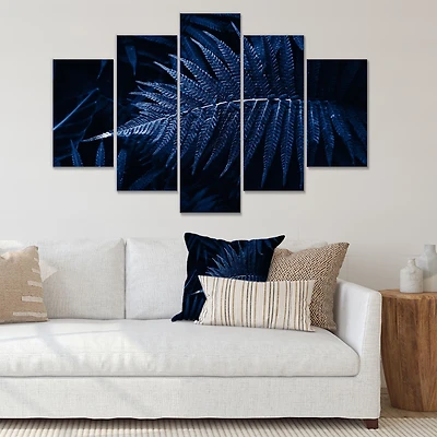Toile imprimée 5 panneaux « Tropical Leaves The Color of Year 2020 »