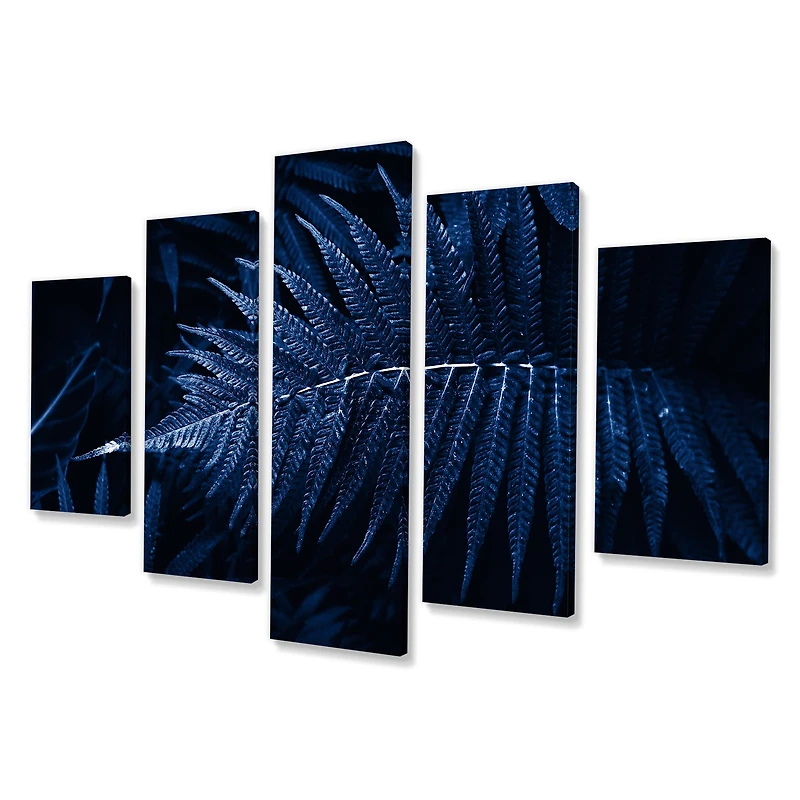 Tropical Leaves The Color of Year 2020 - 5 Panels Canvas Wall Art Print