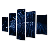 Tropical Leaves The Color of Year 2020 - 5 Panels Canvas Wall Art Print