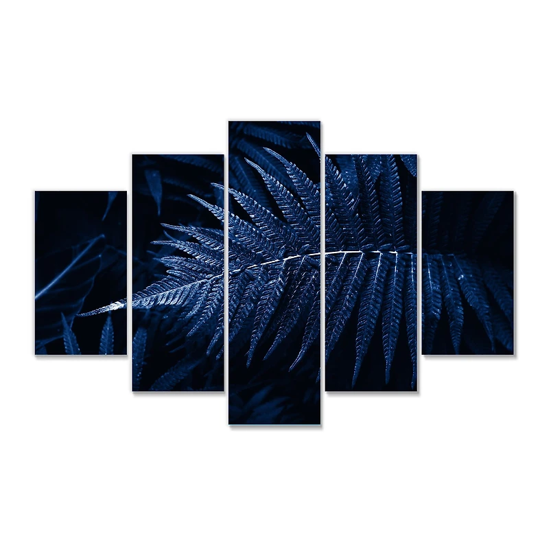 Tropical Leaves The Color of Year 2020 - 5 Panels Canvas Wall Art Print