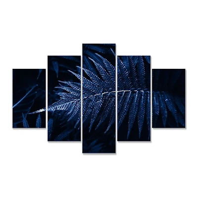 Toile imprimée 5 panneaux « Tropical Leaves The Color of Year 2020 »