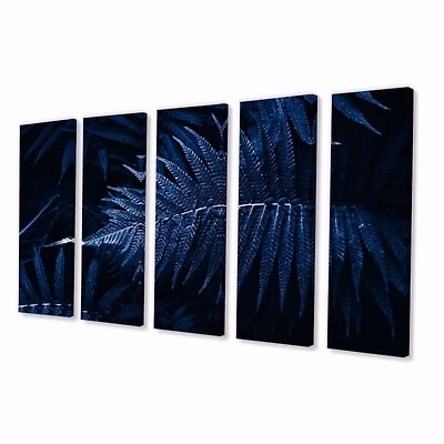 Tropical Leaves The Color of Year 2020 - 5 Panels Canvas Wall Art Print