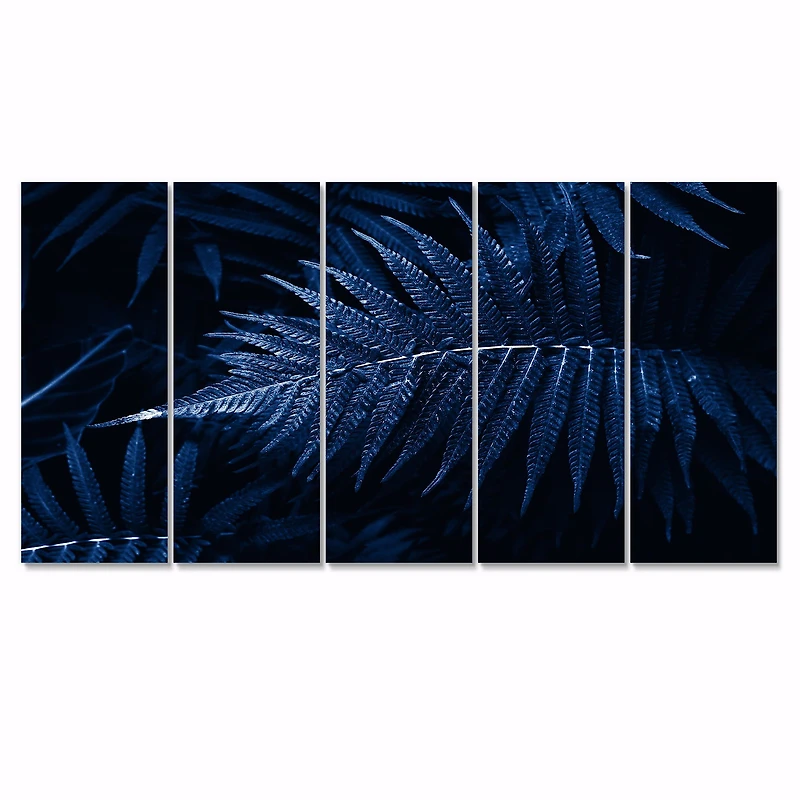 Tropical Leaves The Color of Year 2020 - 5 Panels Canvas Wall Art Print
