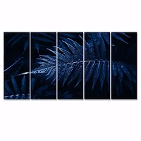 Tropical Leaves The Color of Year 2020 - 5 Panels Canvas Wall Art Print