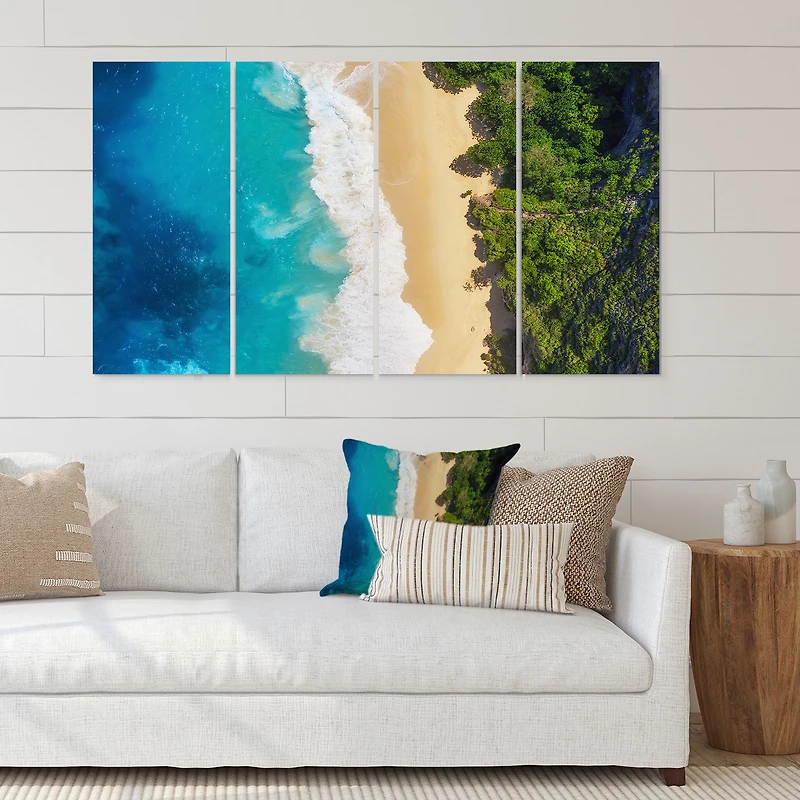 Sea and Beach Turquoise Water 5 Canvas Wall Art Print