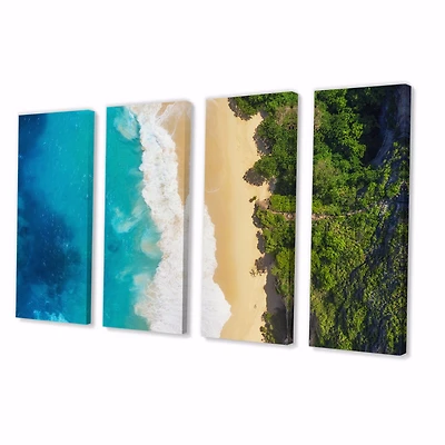 Sea and Beach Turquoise Water Canvas Wall Art Print