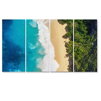 Sea and Beach Turquoise Water 5 Canvas Wall Art Print