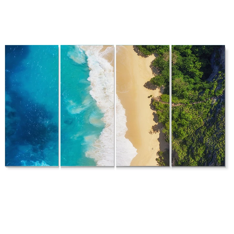 Sea and Beach Turquoise Water 5 Canvas Wall Art Print