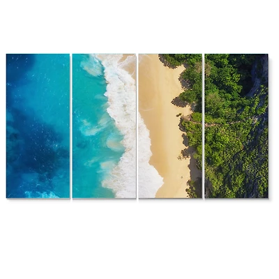 Sea and Beach Turquoise Water Canvas Wall Art Print