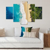 Sea and Beach Turquoise Water 5 Canvas Wall Art Print