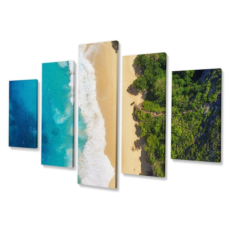 Sea and Beach Turquoise Water 5 Canvas Wall Art Print