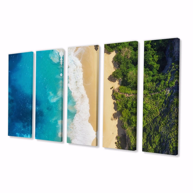 Sea and Beach Turquoise Water 5 Canvas Wall Art Print