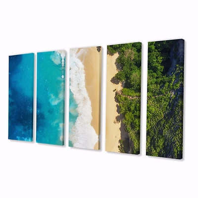 Sea and Beach Turquoise Water Canvas Wall Art Print