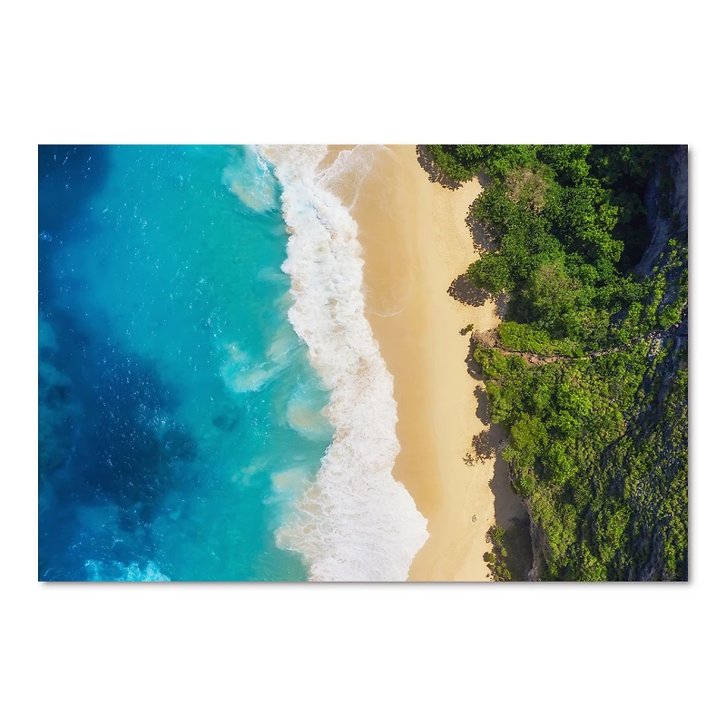 Sea and Beach Turquoise Water Canvas Wall Art Print