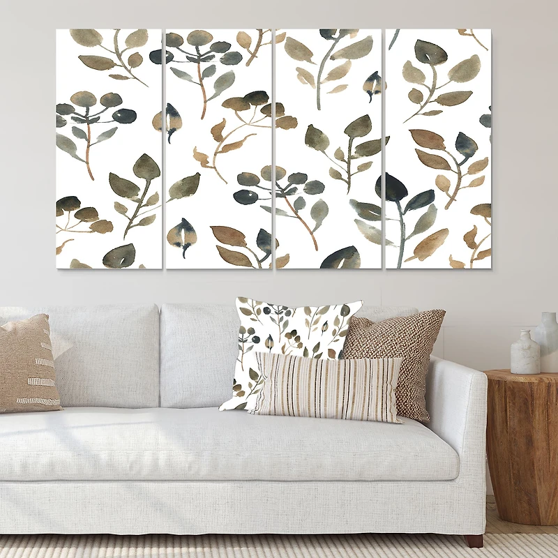 Illustration of Brown Simple Leaves