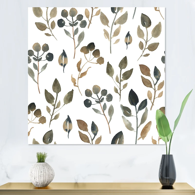 Illustration of Brown Simple Leaves