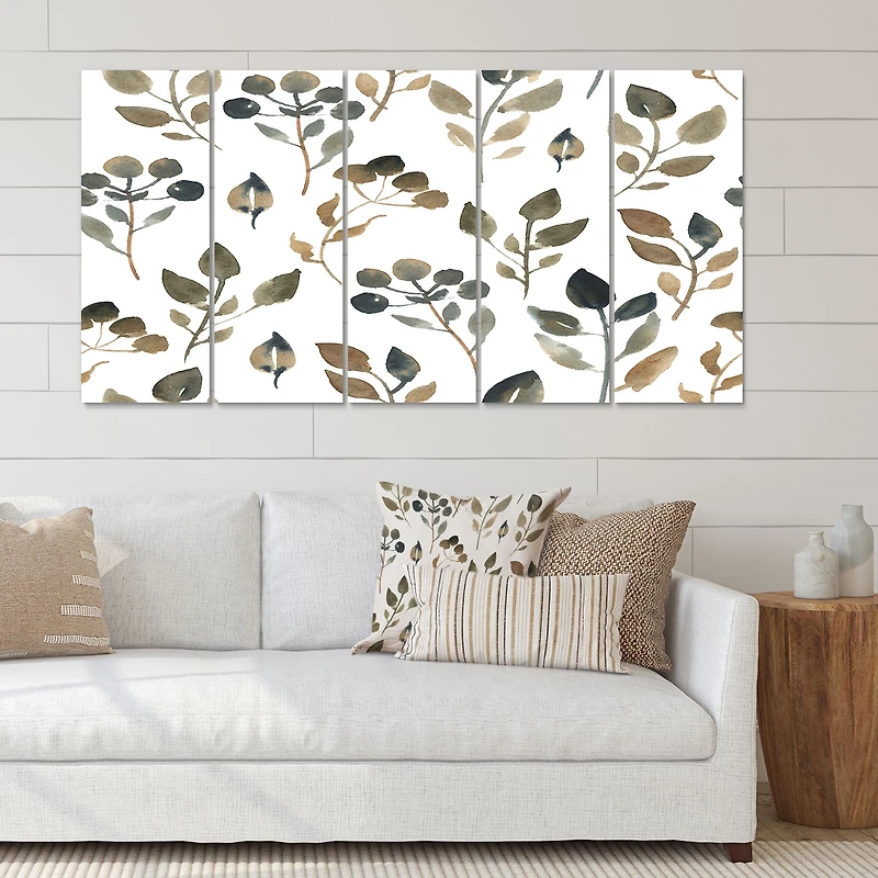 Illustration of Brown Simple Leaves