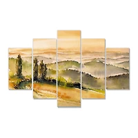 With Vineyards Canvas Wall Art Print