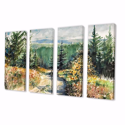 with Road Mountains 5 Canvas Wall Art Print