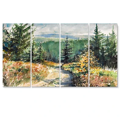 with Road Mountains 5 Canvas Wall Art Print