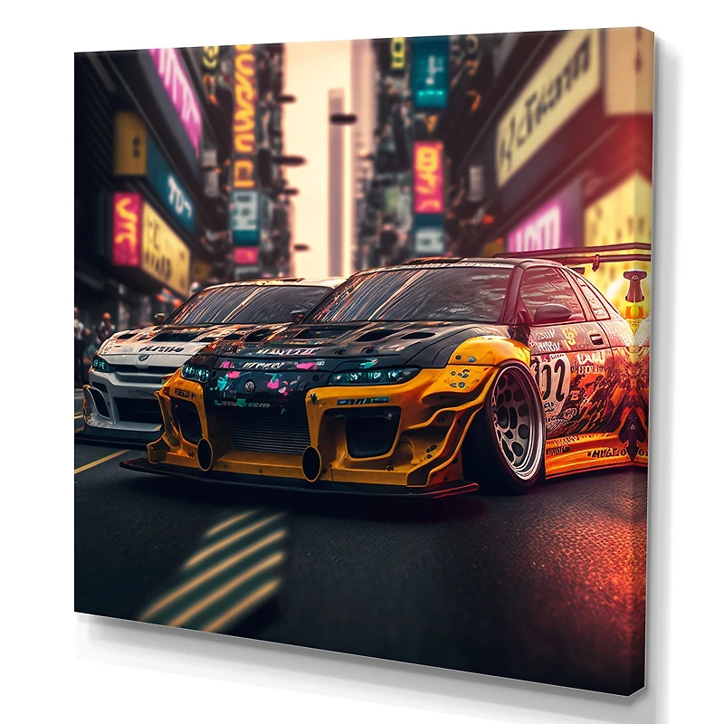 Art mural « Tunning Car Drifting Tokyo »