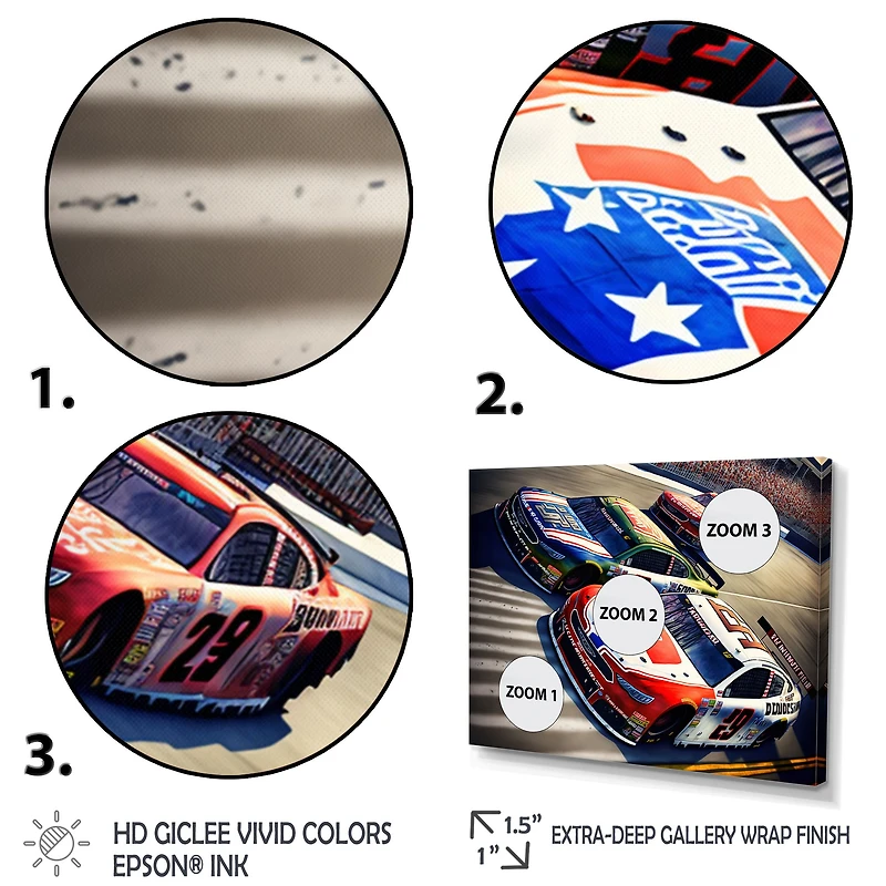 American Race Car Framed Wall Art