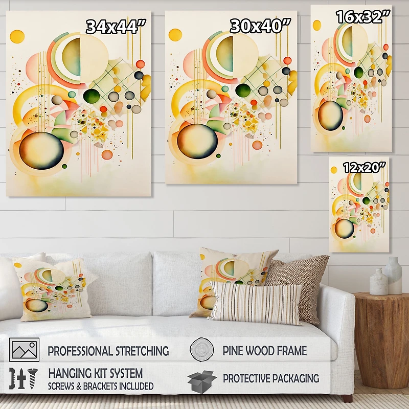 Yellow Multi Shape II Wall Art