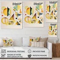 Yellow Multi Shape Abstract I Wall Art