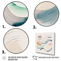 Multi-Color Pastel Waves Wall Art