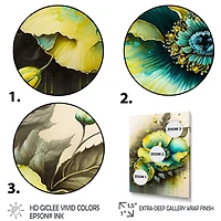 Vibrant Yellow Floral Design Wall Art