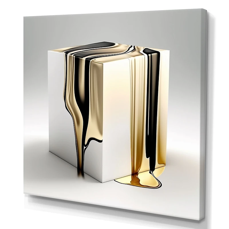 Black And Gold Cubic Expression I Wall Art