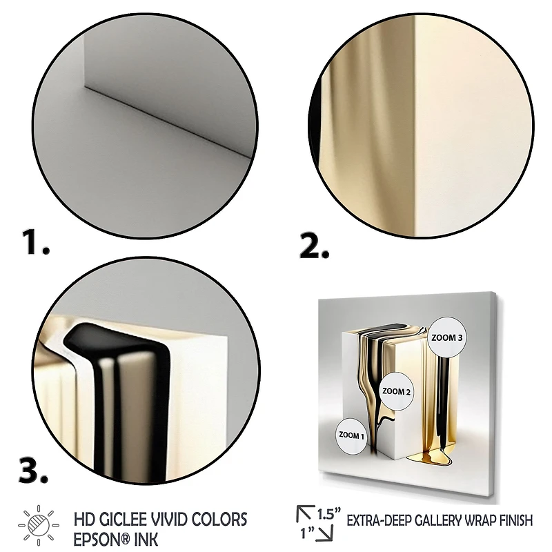 Black And Gold Cubic Expression I Wall Art